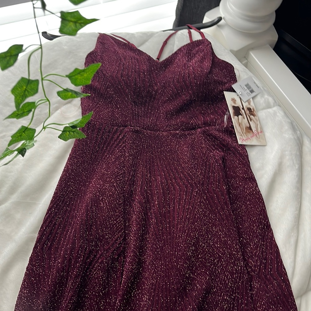 dillards honey and rosie red dress